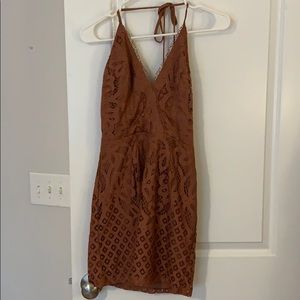 Windsor Halter top burnt orange dress